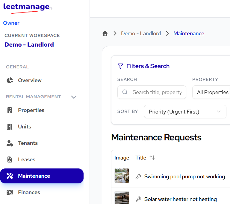 leetmanage dashboard preview